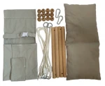 High back hanging swing seat chair for toddler baby hammock chair with wooden beads toys