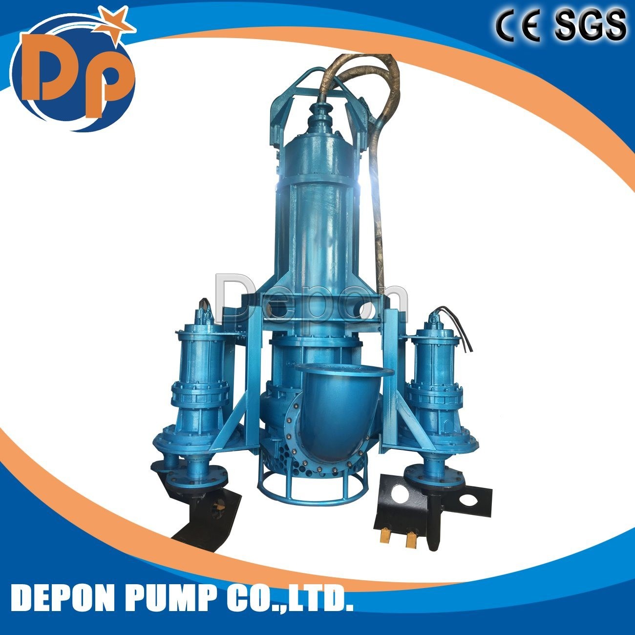 High Discharge 20kw Submersible Water Pumps Three Phase Submersible Motor Pump Electric Submersible Slurry Pump with Agitator