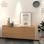 High legged solid wood oak dining sideboards and buffet cabinet furniture modern
