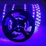 High lumen 5050 smd uv 365nm purple 5m/reel led strip light ip65 waterproof 12v purple led strip light