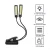 Import High Power Rechargeable LED Book Light 3Modes LED Book Lamp COB LED Book Light from China