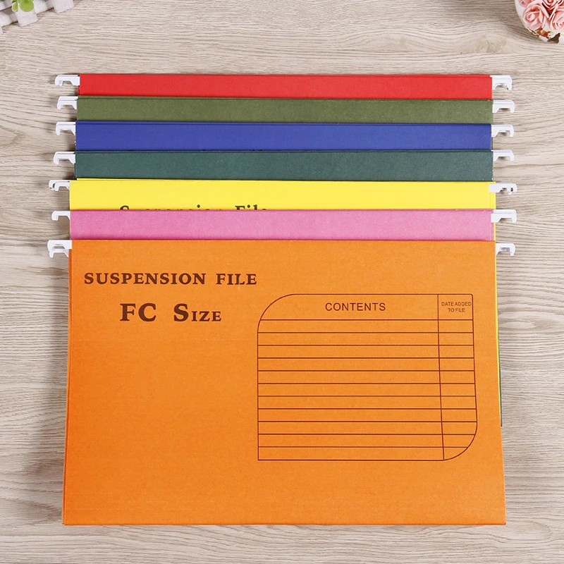 high quality A4 file folders/paper Suspension files/Hanging file colorful