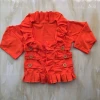 high quality baby top Three fold with Button six color to choose