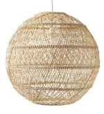 High quality beautiful and delicate round lantern rattan lampshade cover made in Vietnam