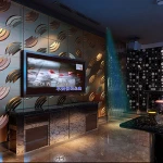 High quality decorative hotel project 3d fireproof pvc wall panel