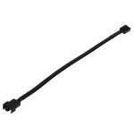 High Quality Female to Dual 4 Pin Male Y PWM Computer Fans Extension Power Cable Black
