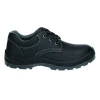 high quality genuine leather upper dual density PU outsole black work shoes