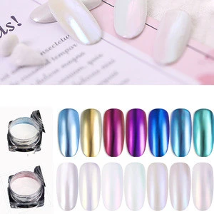 High Quality Hot Selling Holographic Nail Pearl Shell Pigment Powder Magic Mirror Effect For Nail Art Decoration