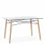 Import High Quality Modern Tempered Glass Dining Table With Metal Frame from China