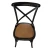 Import High Quality price white Solid wood frame rattan cane seat side patio chairs from China