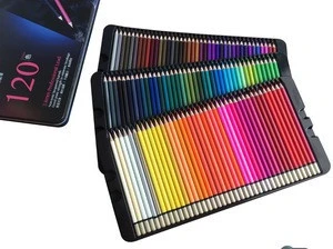 High quality Professional 120 pcs Colored Pencil in colour pencil tin box set brand your logo for Artist