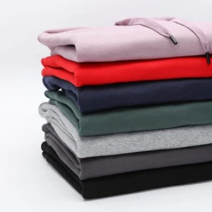 High Quality Pullover Custom Logo Unisex Cotton Polyester Sweatshirt Bulk Heavyweight Thick Blank Plain Fleece Hoodies