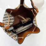 High Quality Shoulder Woman Bucket Bag Drawstring Canvas Handbags Messenger Womens Tote Bags