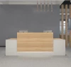 High Quality Simple Design Standard Size Reception Table Hotel Company Wooden Reception Desk