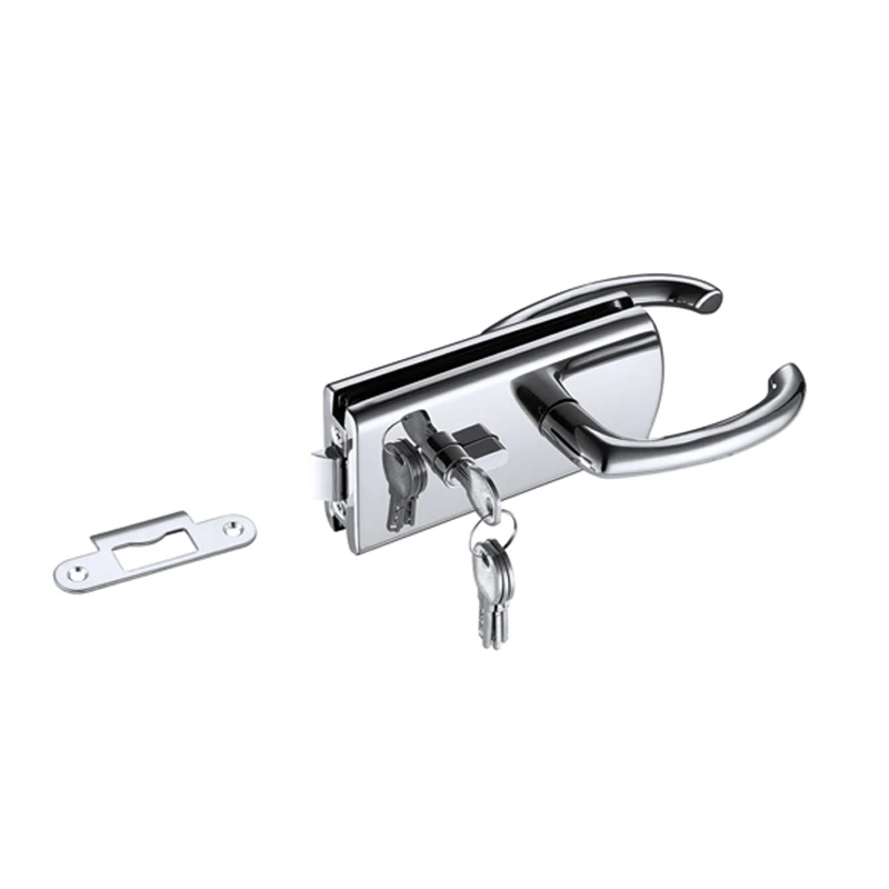 High Quality Stainless Steel Clamp Glass Door Patch Fittings and glass door lock