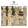 High quality Western Style hand craved statue marble columns pillars