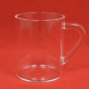 High-Temperature Transparent Quartz glass Cups polished Crucibles with handle Made In China