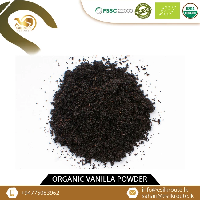 High Vanillin Content Premium Ceylon Natural Vanilla Bean Powder