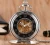 Import Hollow Gold Manual Wind mechanical Silver Key Chain mechanical Retro Black pocket watch from China