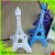 Import Home Decoration france souvenir craft  paris eiffel tower  with acrylic diamond 18cm height from China