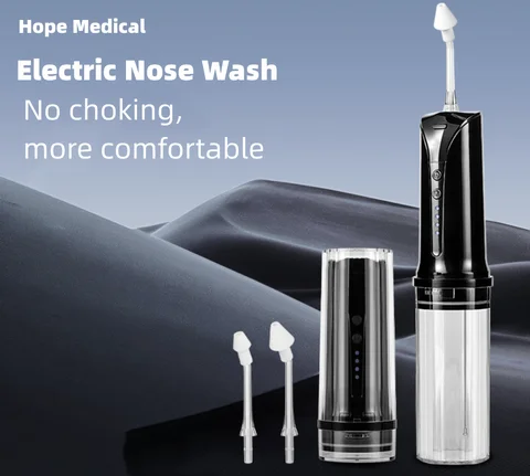 Hope Medical Waterproof Nasal Irrigator For Sinus Relief Nose Cleaner Aspirator System Low High Pulse Mode