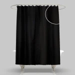 Hot sale high grade polyester waterproof gray thick bath curtain bathroom polyester high quality hotel shower curtain