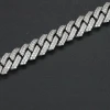 Hot Sale Hiphop Cuban Chain Iced Out 15mm 925 Sterling Silver Vvs Moissanite Cuban Link Chain Bracelet