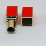 Hot sale red color square lipstick cosmetic lip balm accept customization