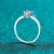 Import Hot Sales 925 Silver Four Claw Egg Shaped Plated Platinum vvs Moissanite Ring Circular 1.0ct Engagement Diamond Ring from China