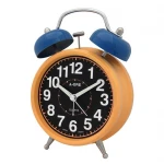 Hot Sales Customized Cute Creative Battery Operated Mini Small Size Desk Bedside Table Snooze Light Twin Bell Alarm Clock