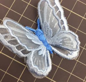 Hot sell handmade beautiful butterfly embroidery patch for bag