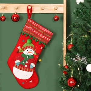 Hot selling christmas decoration supplies xmas gift christmas stocking