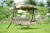 Import hot selling outdoor chair 3 person seat  Beach Patio Rocking swing chair garden chair set Garden Swing Sets from China