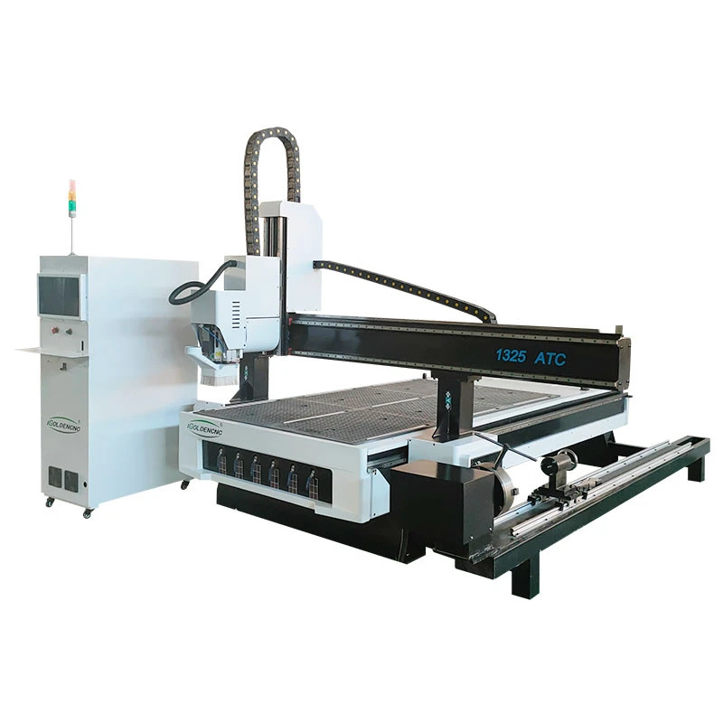 Hot slae automatic tool change 4th axis cnc router/ 4 axis cnc machine rotary spindle