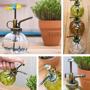 hotsale colored flower glass watering pot , watering can with sprinkler