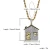 Import House Pendant Necklace Men Iced Out Cubic Zirconia Chains Copper Material Hip Hop/Punk Gold Color Charms Jewelry from China