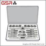 HSS/ALLOY Steel Tap and Die Set M3~M12 Hand Tap & Round Die & Tap Wrench Professional Mechanic Tool Set