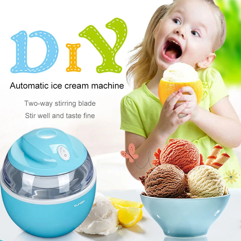 Ice Cream Maker DIY Automatic Frozen Fruit Icecream Maker Children Sorbet Dessert Freezer