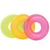 ICTI fashion factory eco-friendly OEM floating tube bright pvc transparent candy color inflatable swimming rings