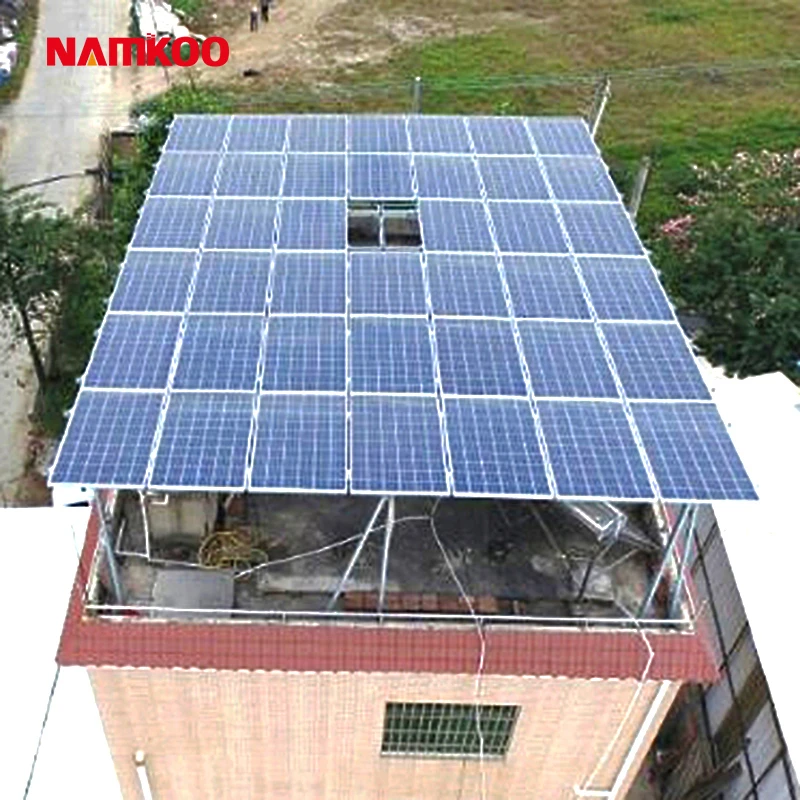 Indoor Lighting 25kw Solar Panel System Use Sun Power on Grid Pure Sine Wave Flat Roof Type or Sloping or Ground for Choose