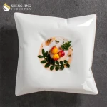 INS Creative Restaurant Buffet Restaurant Irregular Square Tray Dessert Sushi Plate Dinnerware Porcelain Dish Ceramic Soap Shape