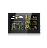 Internet Weather Station Color Display Digital Tempeature Humidity Monitor with Three Remote Thermo-Hygro Sensors