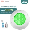 IP68 18W Plastic Material RGB Led Waterproof Waking Magnetic Led Surface Mounted Pool Light