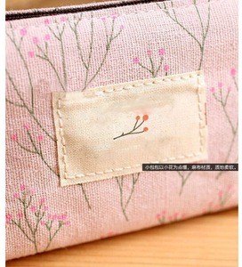 Kawaii Floral Flower Canvas Zipper Pencil Cases bag case