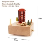Kawaii Zakka Carousel Musical Boxes Wooden Music Box Wood Crafts