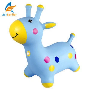 Kids Animal soft horse jumping toy,PVC inflatable jumping horses,durable Jumping Horse Toys for Sale