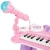 Import Kids Electronic Keyboard Organ Piano With Lights 24 Keys Drums Microphone Stool Toy from China