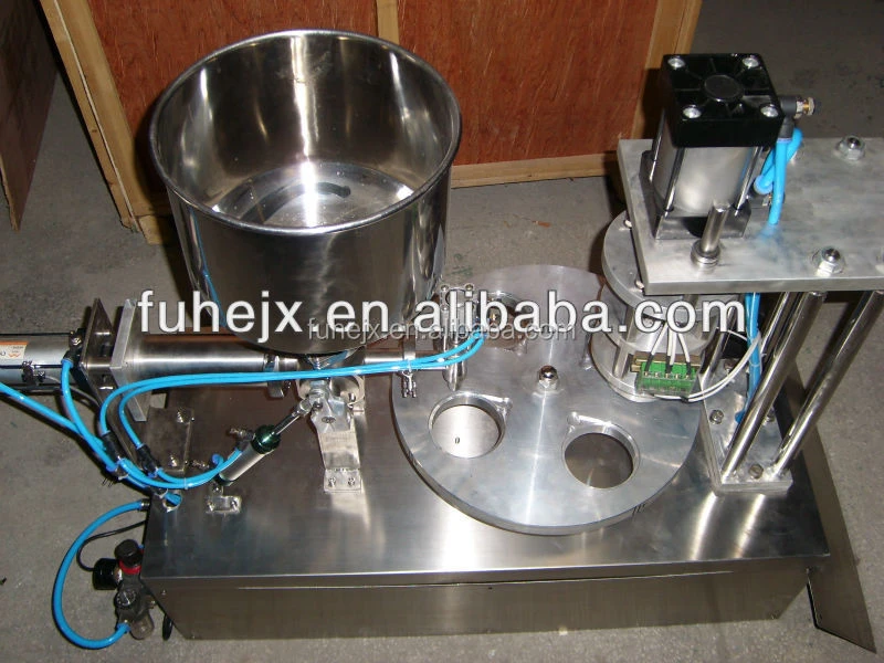 KIS-400 Semi automatic rotary cup filling and sealing small yogurt machine