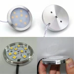 Kitchen Showcase Lamp 2.5W Closet Cupboard Wardrobe Under Cabinet Light Puck Suit Light with Dimmer Controller