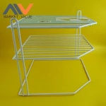 Kitchen storage shelf 2 Tier metal wire corner shelf storage racks